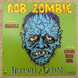 Rob Zombie Hellbilly Deluxe 2-Sided 12 X 12 Promo Poster 1998 Geffen Records VGC